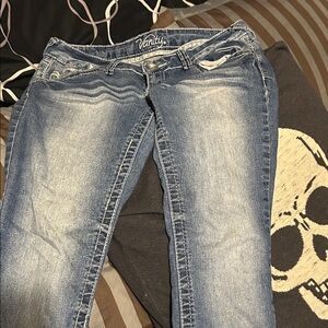 Vanity Women's Faded Blue Skinny Jeans